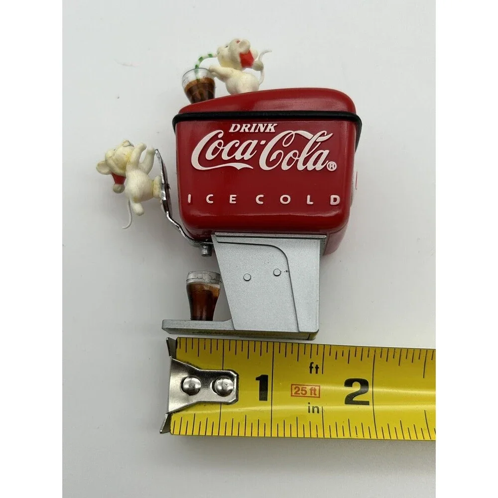 COCA-COLA 1990 Enesco CHRISTMAS ORNAMENT HAPPY MICE HAVE A COKE AND A SMILE Vtg